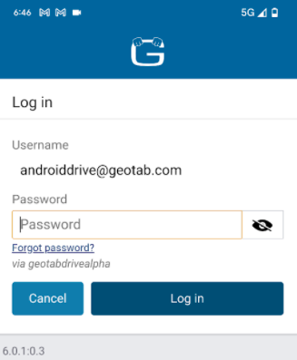 Geotab sign in with email